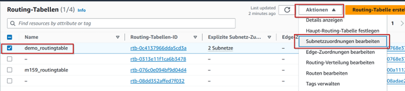Subnetzzuordnung